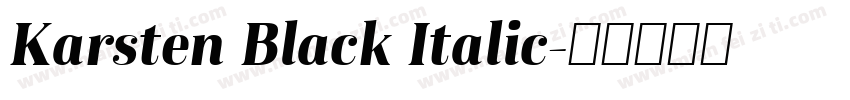 Karsten Black Italic字体转换